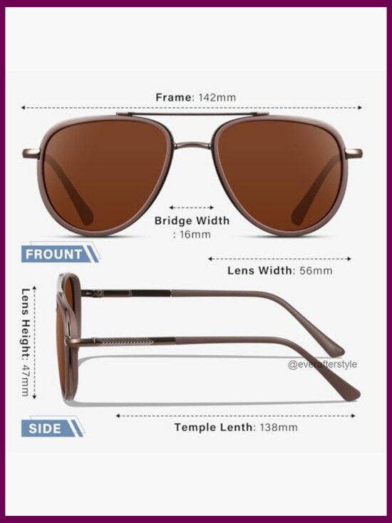 Metal Frame Polarized Aviator Sunglasses UV400 Protection Tangle-Free main image 7